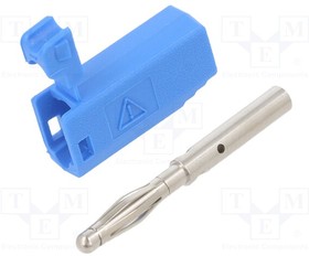 2 mm plug, solder connection, 0.5 mm², blue, 22.2617-23