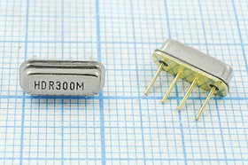 Кварцевый резонатор 300000 кГц, корпус F11, точность настройки 500 ppm, марка HDR300MF11-04A, 4P (HDR300M)