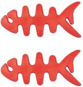Скрутка для наушников "Рыбка" CC-591F комплект 2 шт. красная