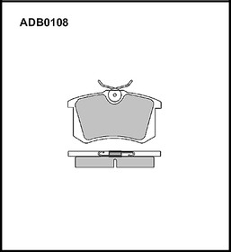 Колодки задние 15.0mm VAG / Renault / Peugeot ALLIED NIPPON ADB 0108