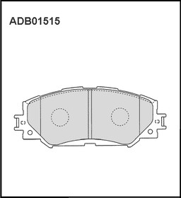 ADB01515HD, Колодки торм. TOYOTA SUBARU TREZIA 1.3 (NSP120X) 11, AURIS (E15)
