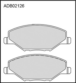 Колодки передние VW Polo Sedan 2010 /SKODA Rapid 2014  ALLIED NIPPON ADB 02126