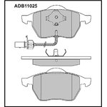 Колодки передние с датчиком AD A4/A6 98-  VW B5 00-  однопоршневые ALLIED NIPPON ...