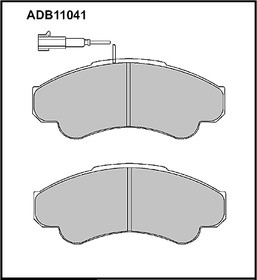 ADB11041, ADB11041_колодки дисковые передние!\ Peugeot Boxer 2.0HDi/2.8HDi, Fiat Ducato 2.8D/JTD 02