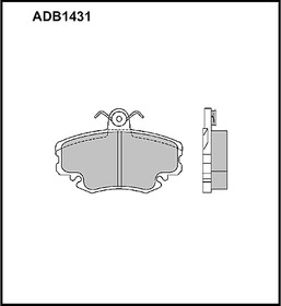 ADB1431, Колодки тормозные дисковые | перед |
