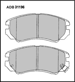 ADB31196, Колодки тормозные дисковые | перед |