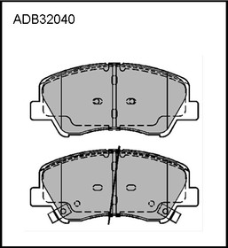 ADB32040, Колодки тормозные дисковые | перед |