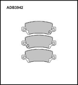 ADB 3942, ADB 3942_колодки дисковые задние!\Toyota Corolla 1.4i/1.6/2.0D 01 диск15''/Verso 1.8WTi/2.0D 02 '