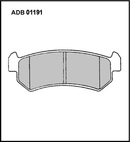 ADB01191, Колодки тормозные дисковые | зад |