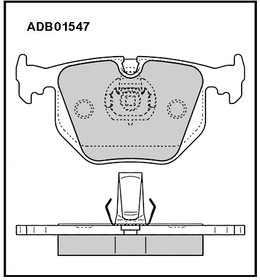 ADB01547, Колодки тормозные дисковые | зад |