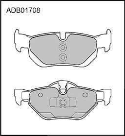 ADB01708, Колодки тормозные дисковые | зад |