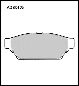 ADB0405, Колодки тормозные дисковые | зад |