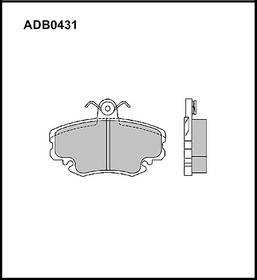 ADB0431HD, Колодки тормозные дисковые | перед |