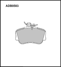 ADB0503, Колодки тормозные дисковые | перед |