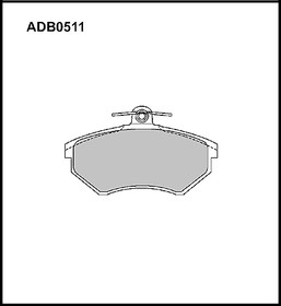 Колодки передние VW B3/B2/G2 16V/CHERY TYGGO /t=19,6mm ALLIED NIPPON ADB 0511