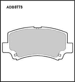 ADB0773, Колодки тормозные DAEWOO Nexia,Matiz (98-) CHEVROLET Lanos передние (4шт.) ALLIED NIPPON