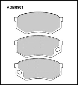 ADB0961, Колодки тормозные дисковые (8шт.в компл.) | перед |