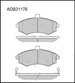 ADB31176, Колодки тормозные дисковые | перед |
