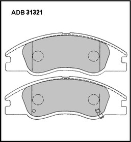 ADB31321, Колодки тормозные дисковые | перед |