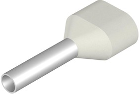 S3TL-J075-19WWS, Terminals Ferrule 2-wire 18AWG White 19mm Long