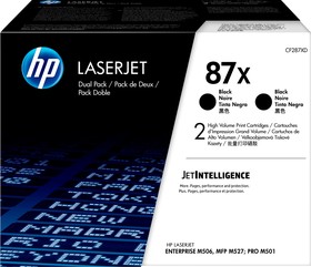 Фото 1/9 HP LaserJet 87X Black 2-pack (cf287XD), Тонер-картридж набор из 2 шт