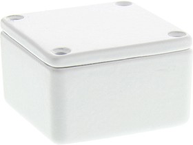 Фото 1/3 RTM5001/11-WH, 5000 Series White Die Cast Aluminium Enclosure, IP54, White Lid, 50 x 50 x 31mm