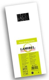 Фото 1/2 LA-78779, Пружины для переплета пластиковые Lamirel, 51 мм. Цвет: черный, 25 шт в упаковке.