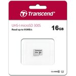 Micro SecureDigital 16Gb Transcend TS16GUSD300S {MicroSDHC Class 10 UHS-I}