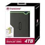 Жесткий диск Transcend USB 3.0 4Tb TS4TSJ25M3S StoreJet 25M3S (5400rpm) 2.5" серый