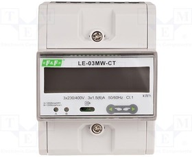 LE-03MW-CT, Счетчик электроэнергии; цифровой,монтажный; на DIN-рейку; 50Гц