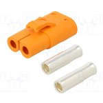 LCB60-F, Plug; DC supply; LC; female; PIN: 2; for cable; soldering; orange