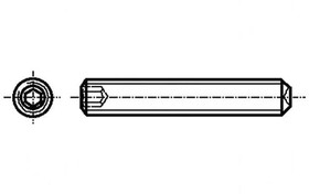 B3X4/BN27, Винт, M3x4, 0,5, Головка: без головки, шестигранный, HEX 1,5мм