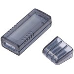 KM-205 TR-S, Корпус: для USB, Х: 20мм, Y: 66мм, Z: 12мм, ABS, на защелки