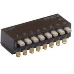 BPA06SBR, Переключатель: DIP-SWITCH, Кол-во секций: 6, OFF-ON, 0,025A/24ВDC