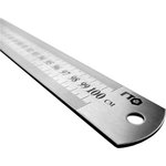 Линейка металлическая 1000 мм. двусторонняя шкала (метрическая и дюймовая) SR100001DS