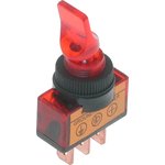 ASW-14D (red), Toggle switch with illumination ON-OFF (20A 12VDC) SPST 3P