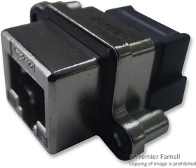 Фото 1/2 MRJ538001, Модульный разъем, RJ45 Jack, 1 x 1 (Port), 8P8C, Cat5, IP67, Монтаж в Сквозное Отверстие