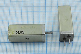 Кварцевый резонатор 400 кГц, корпус УД, точность настройки 30 ppm, стабильность частоты 100/-10~60C ppm/C, марка УД-17БФ, 1 гармоника