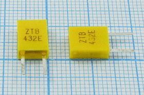 Кварцевый резонатор 432 кГц, корпус C07x4x09P2, точность настройки 3000 ppm, марка ZTB432E, 2P-2