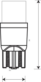 Лампа светодиодная 12V W5W 10W Маяк 1 шт. картон 12T10-W