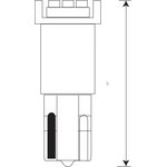 Лампа светодиодная 12V T 5 3SMD W2,0x4,6D WHITE (3014) (панель приборов) Маяк ...