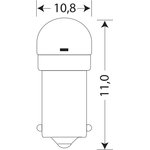 12V T 8 3SMD(2835) BA9s SUPER WHITE (2бл) BLACK 12T8/BLK04/2BL