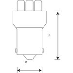 Лампа светодиодная 24V R10W 10W BA15s 1 шт. картон 24T15-W/3LED Маяк 24T15-W3LED