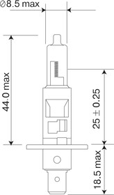 Лампа 12V H1 55W P14,5s серия STANDARD коробка (1 шт.) (521201)