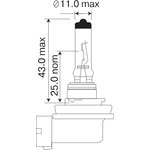 Лампа 12V H8 35W PGJ19-1 серия STANDARD коробка (1 шт.) (528201)