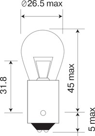 Лампа 24V P21/5W 21/5W SV8,5-8 Маяк 1 шт. картон 62415
