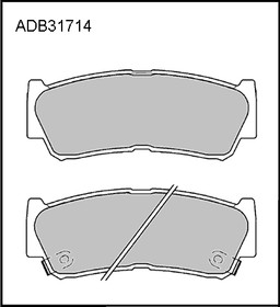 ADB31714, Колодки тормозные дисковые | зад |