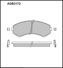 Колодки передние MITSUBISHI Grandis/Pajero III/IV 2000  ALLIED NIPPON ADB 3172