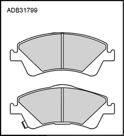 ADB31799, Колодки тормозные дисковые | перед |