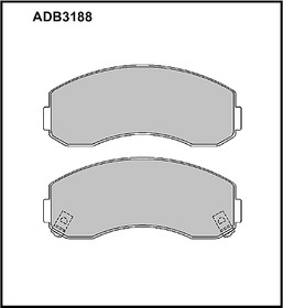 ADB3188, Колодки тормозные дисковые | перед |